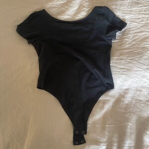 American Eagle Short Sleeve Open Back Bodysuit